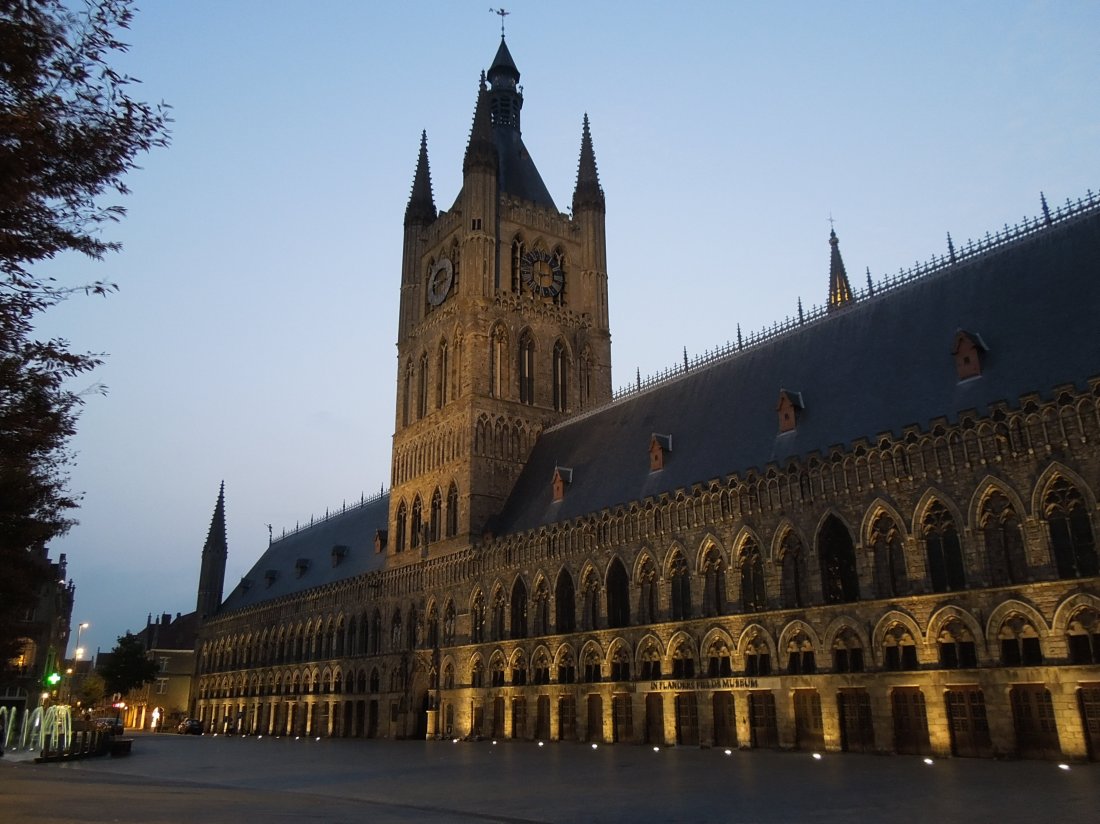 The (rebuilt) Cloth Hall in Ypres, home to the In Flanders Fields museum. [Copyright 2018: A. Matthews]