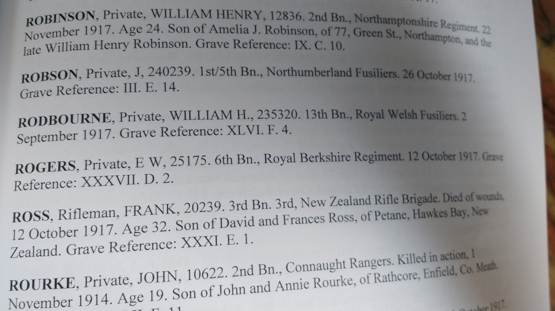 The Poelcapelle British Cemetery register [Copyright: A. Matthews]