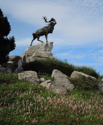 Caribou statue at the Beaumont-Hamel Newfoundland Memorial [Copyright 2018: A. Matthews]